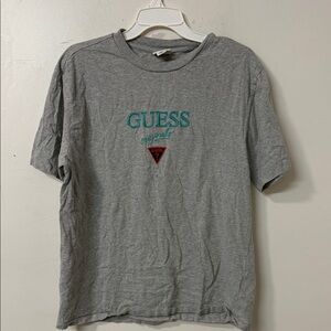 GUESS Heather Gray Logo Tee 90’s